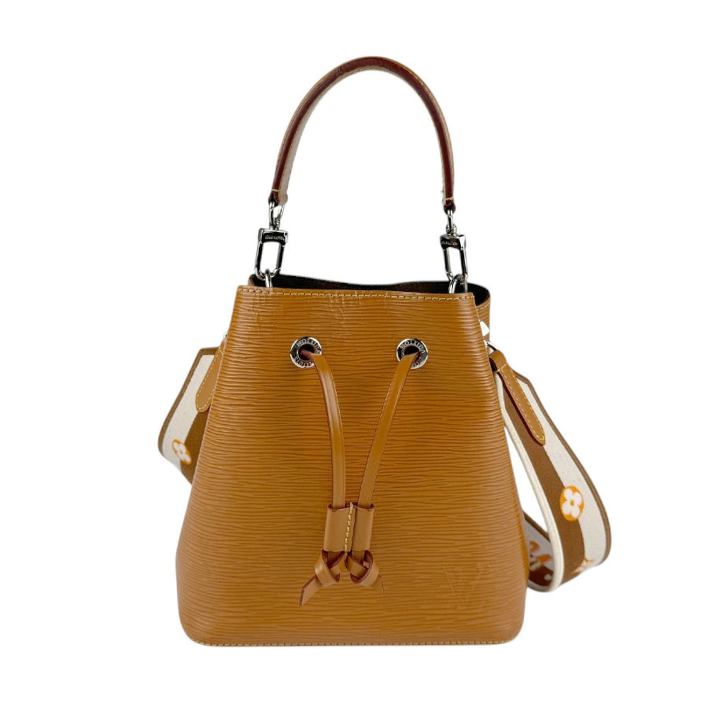 Louis Vuitton Epi Neo Noe Leather 2Way Shoulder Bag Silver Brown